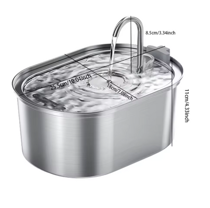 PetPawJoy™ Stainless Steel Pet Fountain